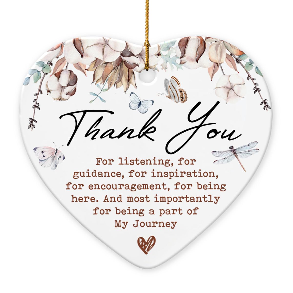VeryHomy Thank You Gifts for Women Men | 2024 Christmas Ornaments, Birthday, Appreciation Gifts for Coworkers, Teacher | Ceramic Christmas Tree Ornaments, for Mom, Dad, Friends 2024