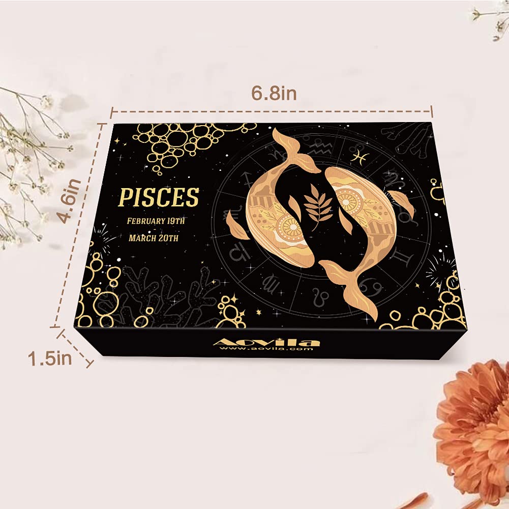 GXO BEAUTY Pisces Crystal Gift - Zodiac Sign Gemstones Set, 6 Pcs