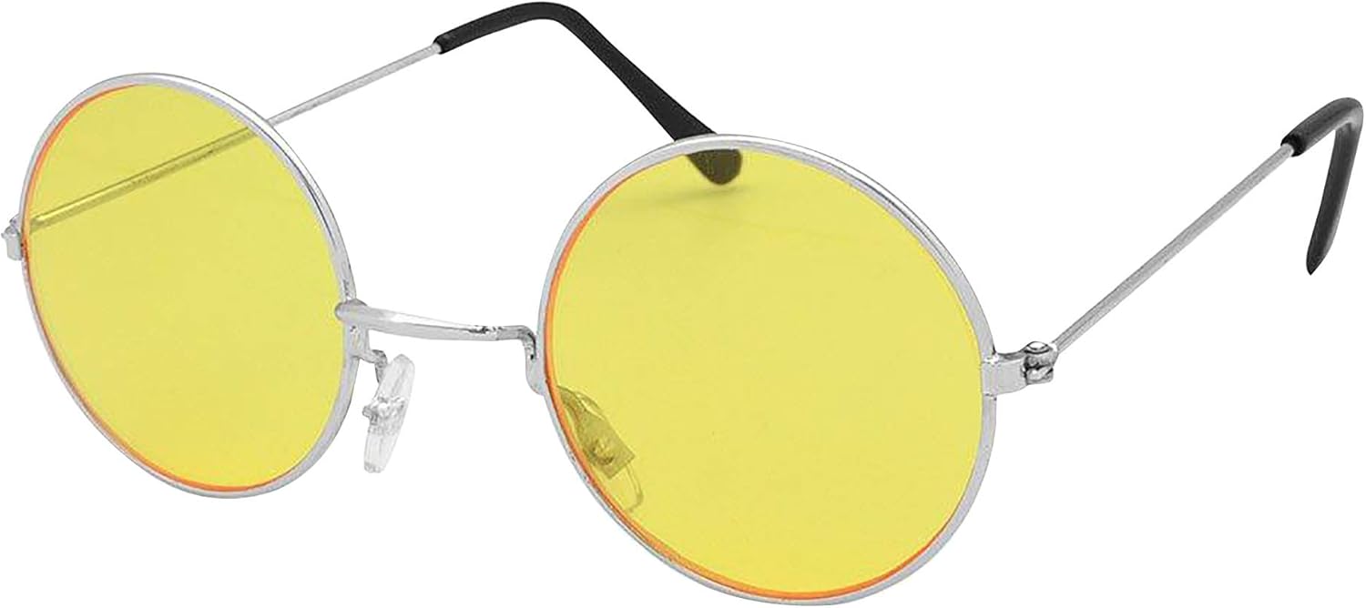 Yellow Lennon Glasses Amazon Gold Frame Brown Lens John Lennon