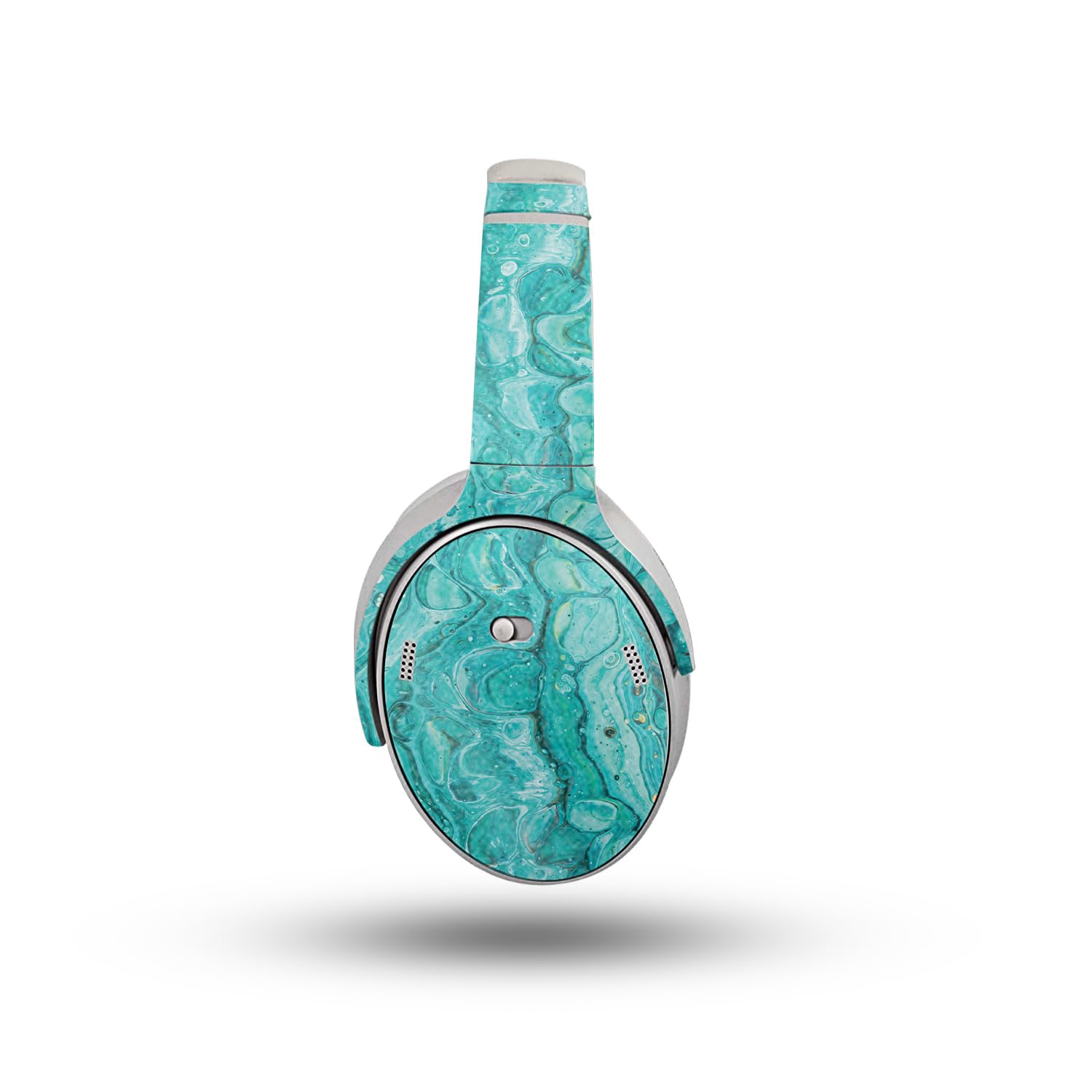 Glossy Glitter Headphone Skin Compatible with Bose QuietComfort Headphones (2023) - Sea Limestone - Premium 3M Vinyl Protective Wrap Decal Cover - Easy to Apply | Crafted in The USA by MightySkins