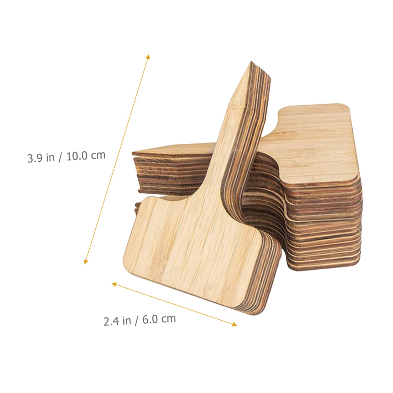 YARNOW 120pièces Étiquettes Bois Pour Plantes Marqueurs T-type Pour Jardin Lot De Identification Facile Des Plantes Et Fleurs