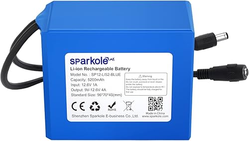 Miniatura 8 de Batería recargable de iones de litio de 12 V de 5200 mAh para tira LED, cámara CCTV, órgano electrónico, unidad de red ópticaenrutador, batería