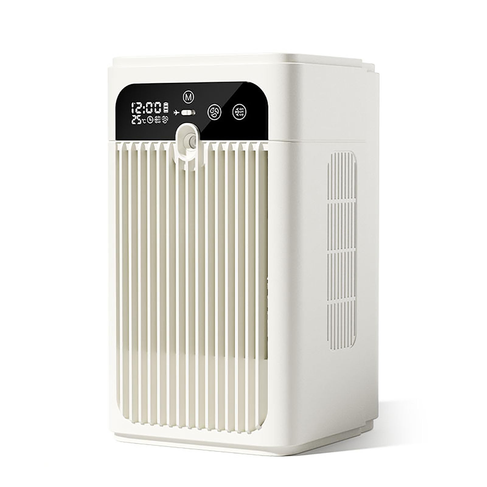 RTYHN Portable Air Conditioner with Mist Humidifier,Personal Evaporative Air Cooler Fan,Timer Fan,Spray Modes,Ultra-Quiet Desktop,Rechargeable,White,for Bedroom,Office,Camping
