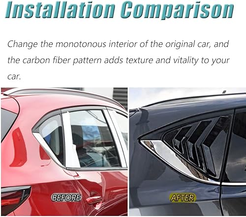 Miniatura 3 de BOYUER Para Mazda CX-5 CX5 2017-2023 - Rejillas laterales traseras estilo carreras, persianas de estilo deportivo para decoración exterior fresca