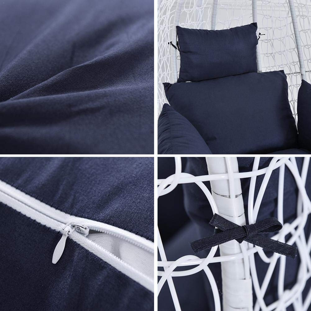 Cuscino per poltrona sospesa, multicolore, con cuscino, per poltrona sospesa, per la casa (senza sedia) grigio argento