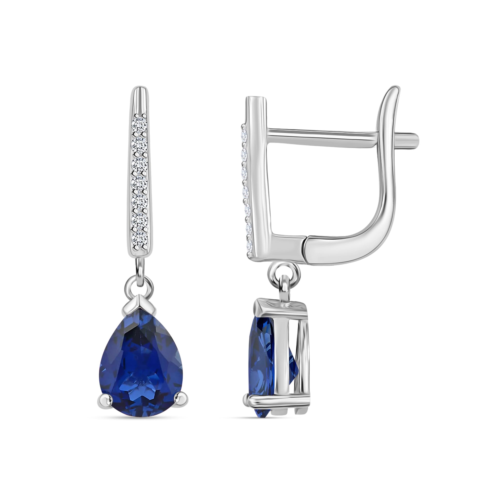 Ornate Jewels 925 Silver Blue Sapphire Drop Dangle Earring for Women and Girls | with Certificate of Authenticity & 925 Stamp | Life-time Warranty* (B088FVD2ZQ) Amazon Price History, Amazon Price Tracker