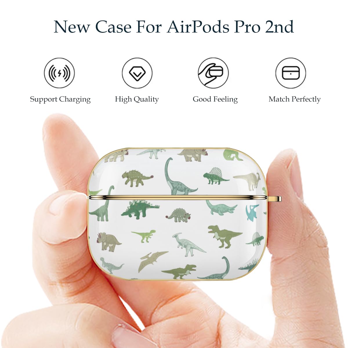 Amazon | 恐竜柄 AirPods Pro 2ケース 第2世代 2022 AirPods Pro 2