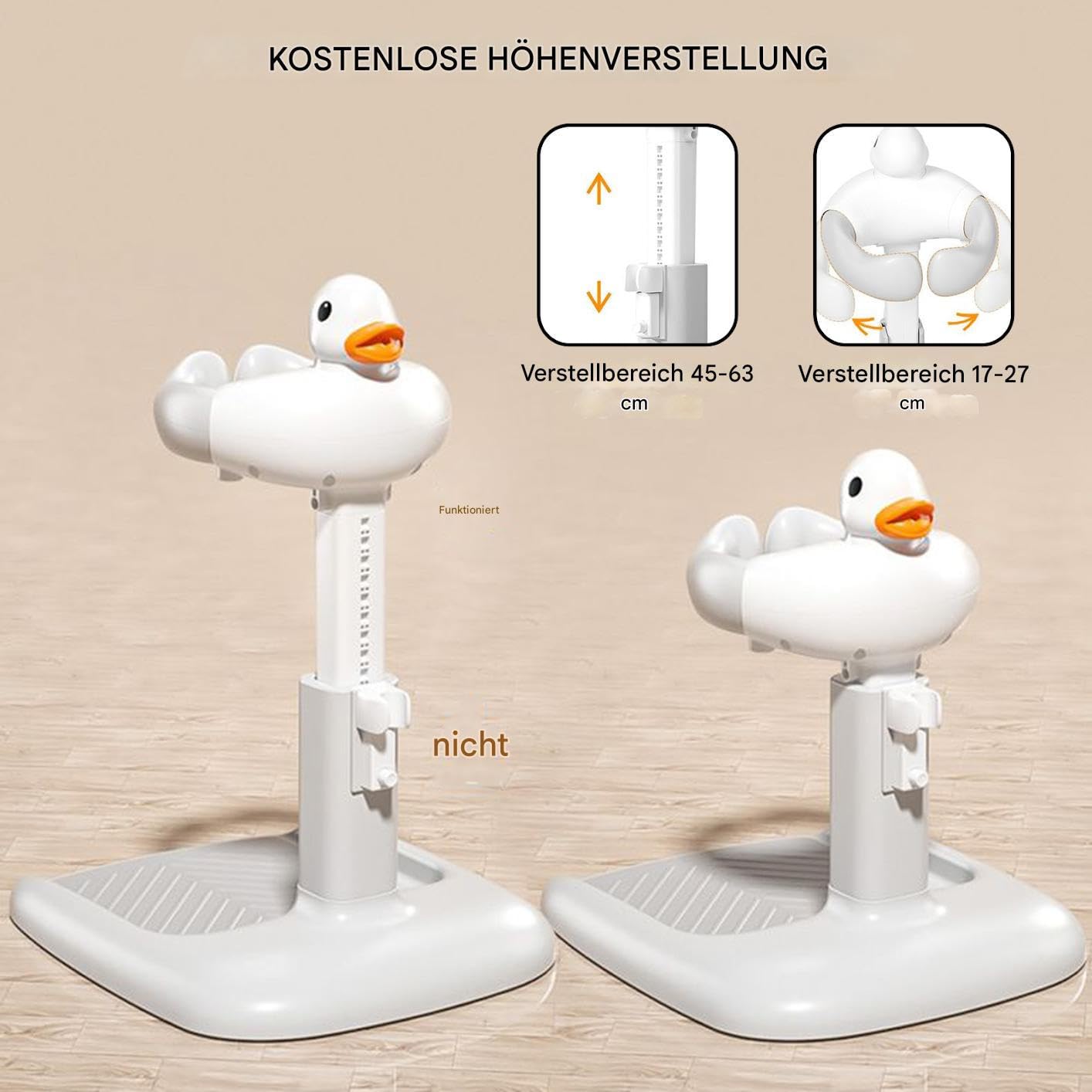 Babypartyständer – höhenverstellbare Badewannenstütze, tragbarer Standbadeständer für Säuglinge und Kleinkinder, rutschfeste Silikonbasis, stabiler ABS-Rahmen, einfaches Aufbewahrungsdesign | Baby-Bad