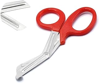 Paramedic Utility RED Bandage First AID Trauma EMT EMS Shears Scissors 7.25 INCH Stainless Steel (LAJA IMPORTS Brand)