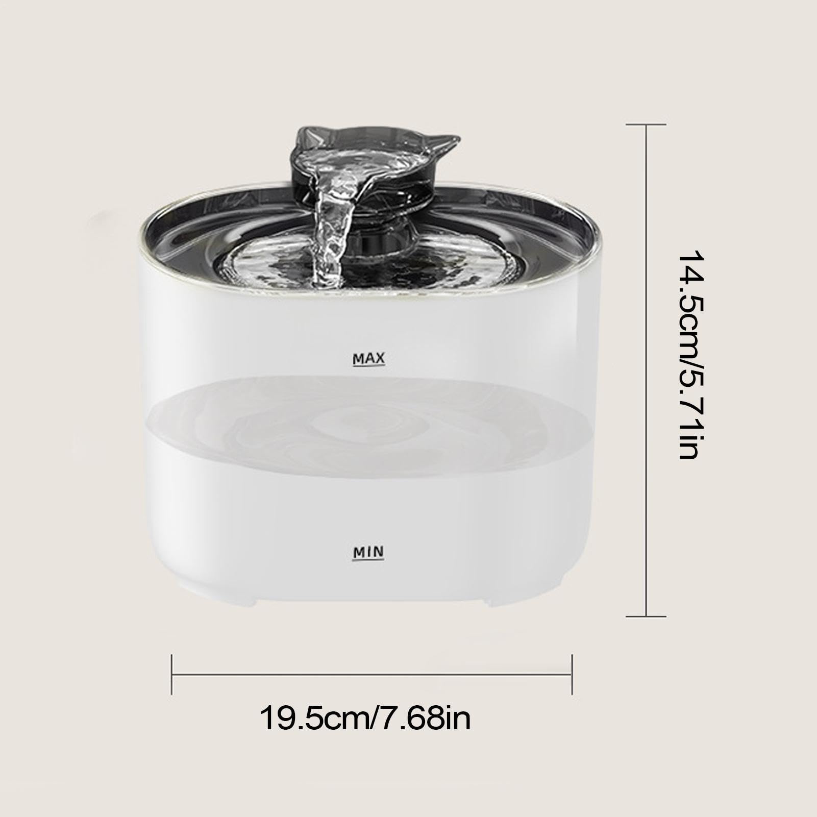 -Wasserbrunnen 2,2 l Mehrschichtige Filtrations-Trinkbewässerung