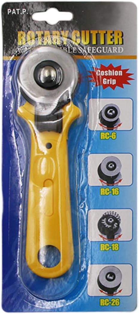 Cortador Giratorio, Cortador Giratorio Con Mango Ergonómico De 45 Mm, Cuchillo Circular De Acero De Alta Velocidad Para Cortar Cuero, Para Tela, Cuero, Manualidades, Costura, Acolchado