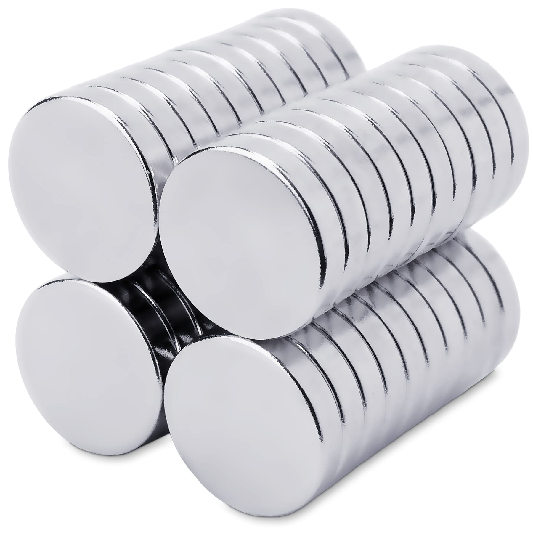 Sterk Set Van 12 Supersterke Neodymium Magneten Met Dubbelzijdige Lijm Voor Koelkast, Doe-het-zelf, Bouw, Wetenschap, Handwerk En Kantoor, 3 X 0,3 Cm Zelfklevende Magneten