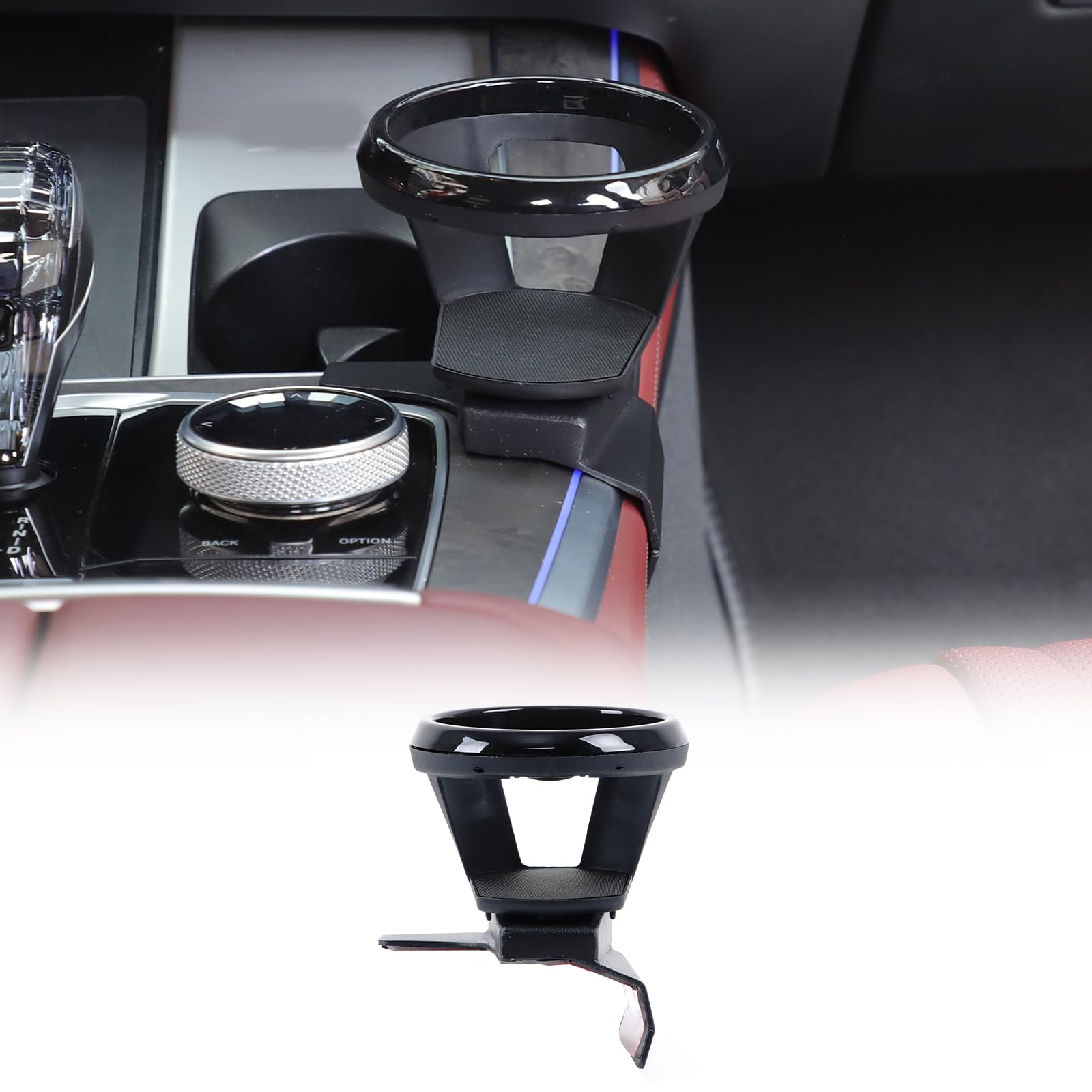 Getränkehalter Auto,2 Stück Getränkehalter Auto Lüftung Kompatibel mit Auto-B X5 X7 Armaturenbrett (Rechts), Edelstahl,für Auto Kaffeebecher Getränkedose (Schwarz)
