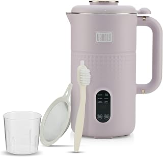 Venoly Nut Milk Maker Machine - Convenient Nut Milk Machine for Homemade Plant-Based and Dairy-Free Beverages | Nut and Soy Milk Maker with Stainless Steel Blades Produces Up To 5.5 Cups (Purple)