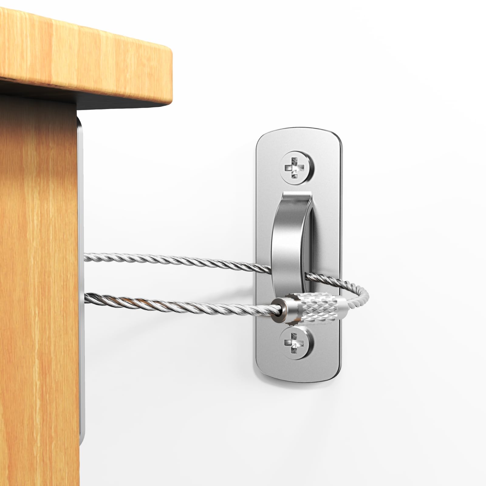 2 Ancoraggi Per Mobili In Acciaio Inossidabile - Kit Antiribaltamento Per Armadi, Scaffali E Letti