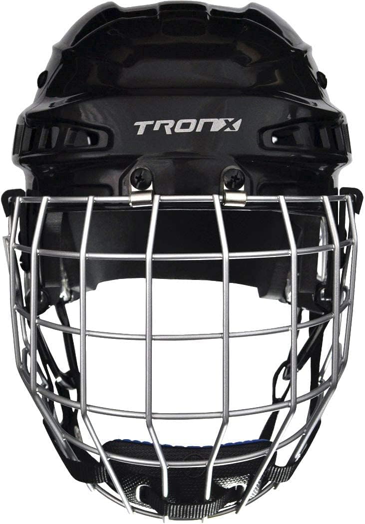 TronXComp Ice Hockey Helmet Combo with Cage – Hockey and Bull Riding Rodeo Helmet