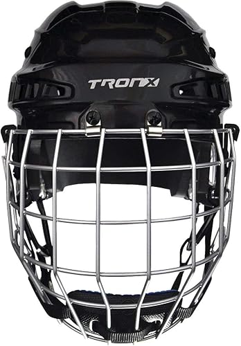 TronX Comp - Casco de hockey sobre hielo con jaula - Casco de hockey y bull Riding Rodeo