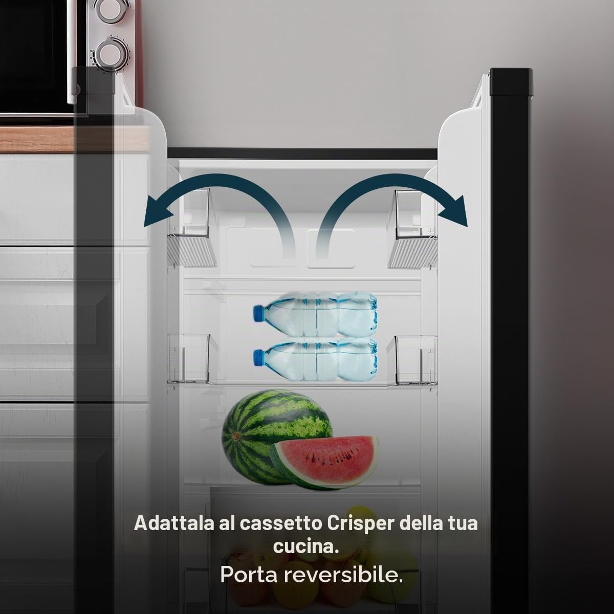 Cecotec Mini Frigorifero Bolero CoolMarket TT 114L Black. Capacità 114 L, Classe Energetica E, Porta Reversibile, Conservazione Ottimale, Luce LED, Controllo Meccanico, Humidity Box, Funzione Defrost