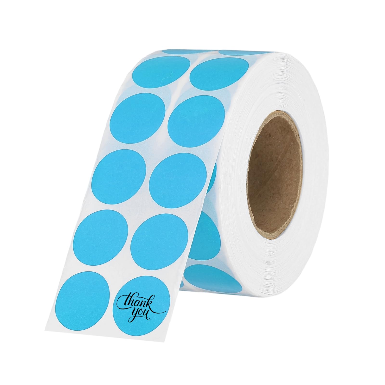 PATIKIL 3000 Pcs Round Thermal Labels, 0.8 Inch Circle Colored Stickers Self Adhesive Circle Tags for Thermal Print Office Home Decor Diary to-do List Travel Notebook, Blue