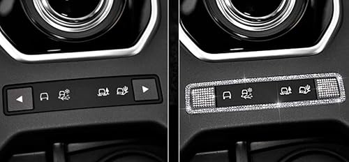 Miniatura 5 de Compatible con Range Rover Evoque 2013-2019 Accesorios Bling Embalaje Modo de Conducción Calcomanías de diamantes de imitación para mujeres (Plata)