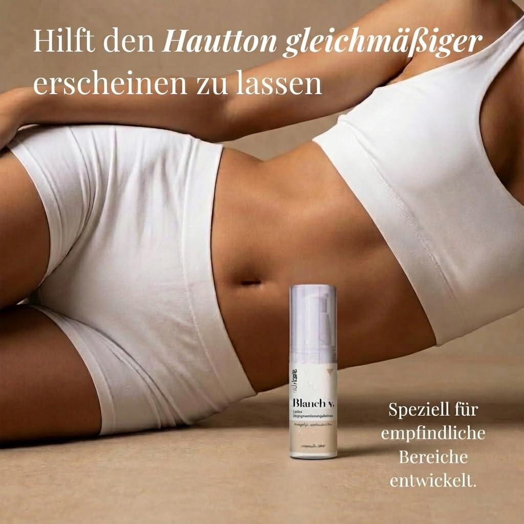 Vulvicare Blanch V Aufhellende Intimpflege-Creme – Vereinheitlicht Hautton, Reduziert Flecken durch Hormone, Reibung oder Haarentfernung – Von Gynäkologinnen – Parabenfrei – Empfindliche Haut – 30ml