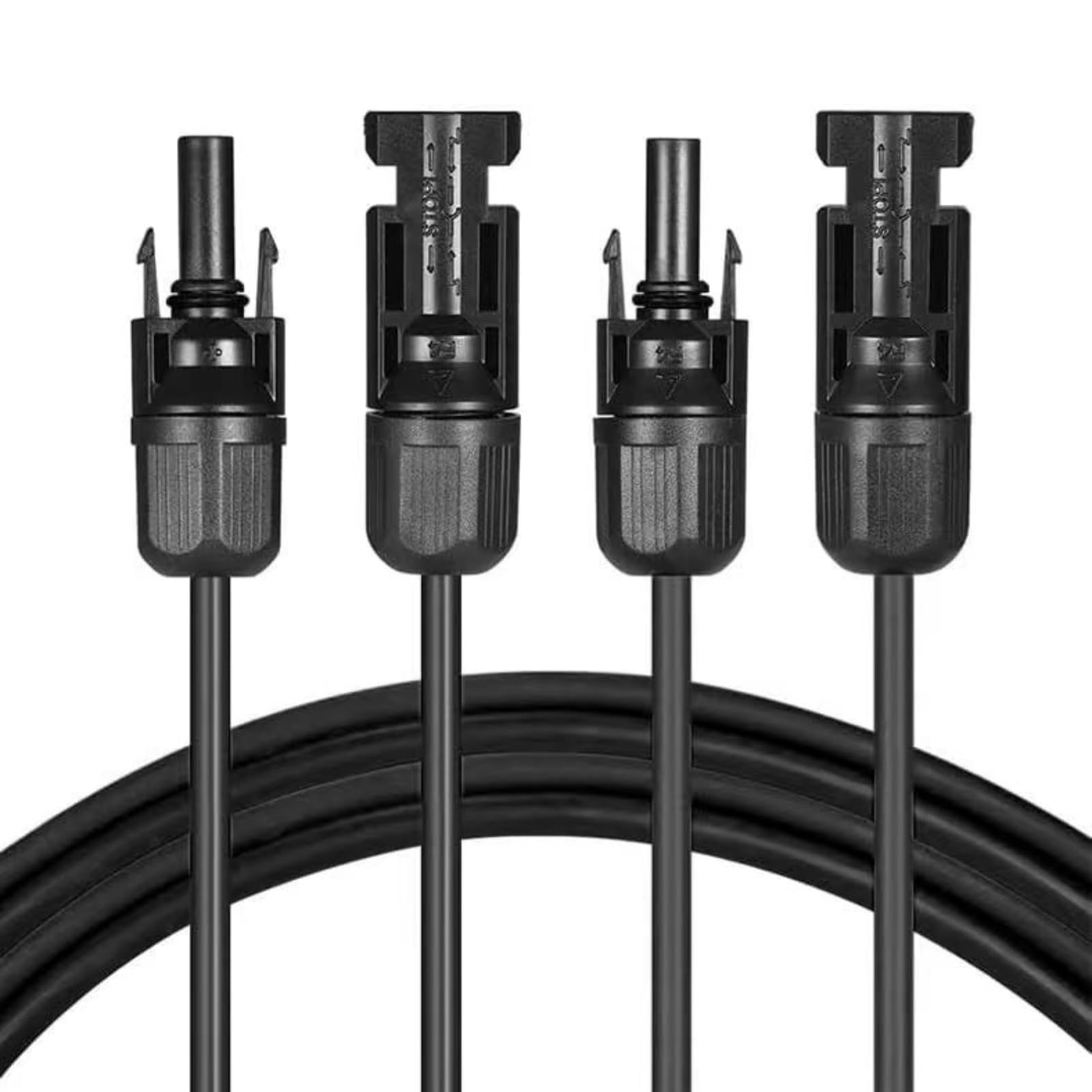 Kabel solarny 4 mm² przedłużacz kabla słonecznego 3 m, wtyczka MC4 PV wtyczka 4mm2 (4 mm²3 m czarny)