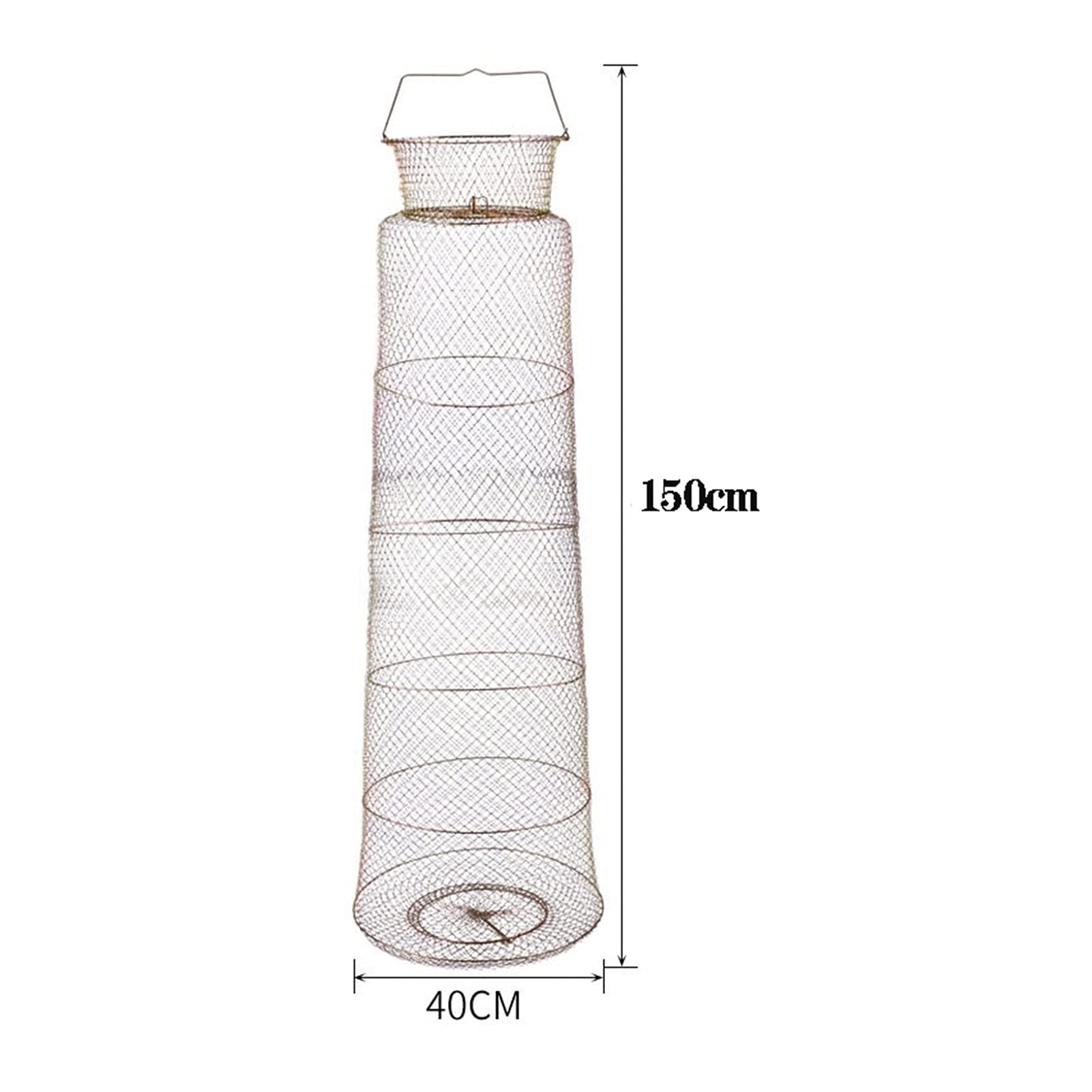 Liudan Red de Pesca Cesta de Pesca de Alambre de Metal Plegable Durable Pesca Jaula camarón Cebo Cait Trap Pesca Neto Pesca Accesorios Equipo Accesorios de Pescar