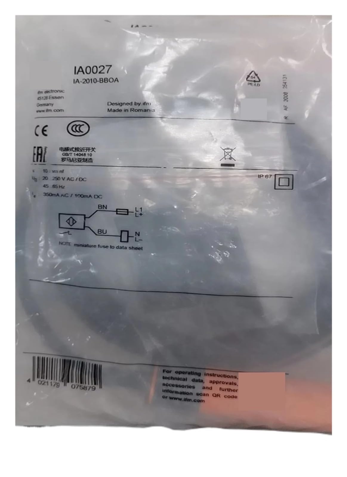 BFSYDLUJ Pressure Sensor IA0027