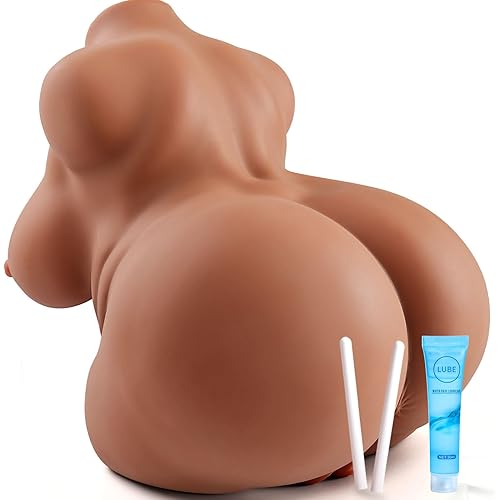 BBW Brown Sex Doll with Pussy Ass Male Masturbator, Realistic Love Doll Adult Sex Toys for Men Masturbation, Pocket Pussy with 3D Textured Vagina Anal Male Sex Toys for Men