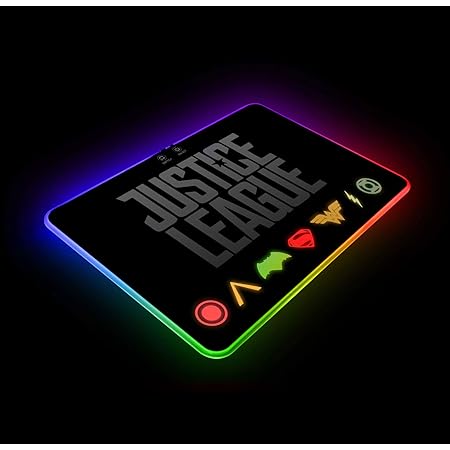 Amazon Justice League マウスパッド ゲーミング Rgb Ledライト 色切り替え クールな雰囲気 ハードサーフェス 滑り止めベース ゲーマー 誕生日 クリスマス プレゼント 350 X 250 Mm Jolimark 家電 カメラ