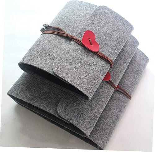 Miniatura 3 de IWOWHERO Mini Journal Memo Note Book Scrapbook Album Spiral Notebook Felt Notebook Journal Notepad Felt Daily