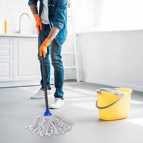 Miniatura 8 de KeFanta Trapeador para limpieza de suelos, 2 piezas de repuesto de trapeadores húmedos de hilo de algodón compatible con trapeador de tela de