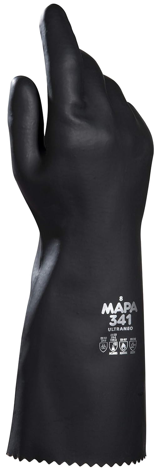 MAPAÑO® Profesional Neotex 341 UK 9 Guantes - Negro (Paquete de 2)