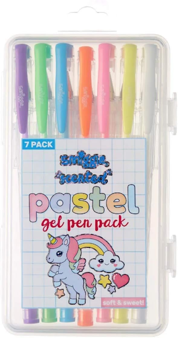 Smiggle Gel Pen Pack x7 Pastel Colour Scented Pens