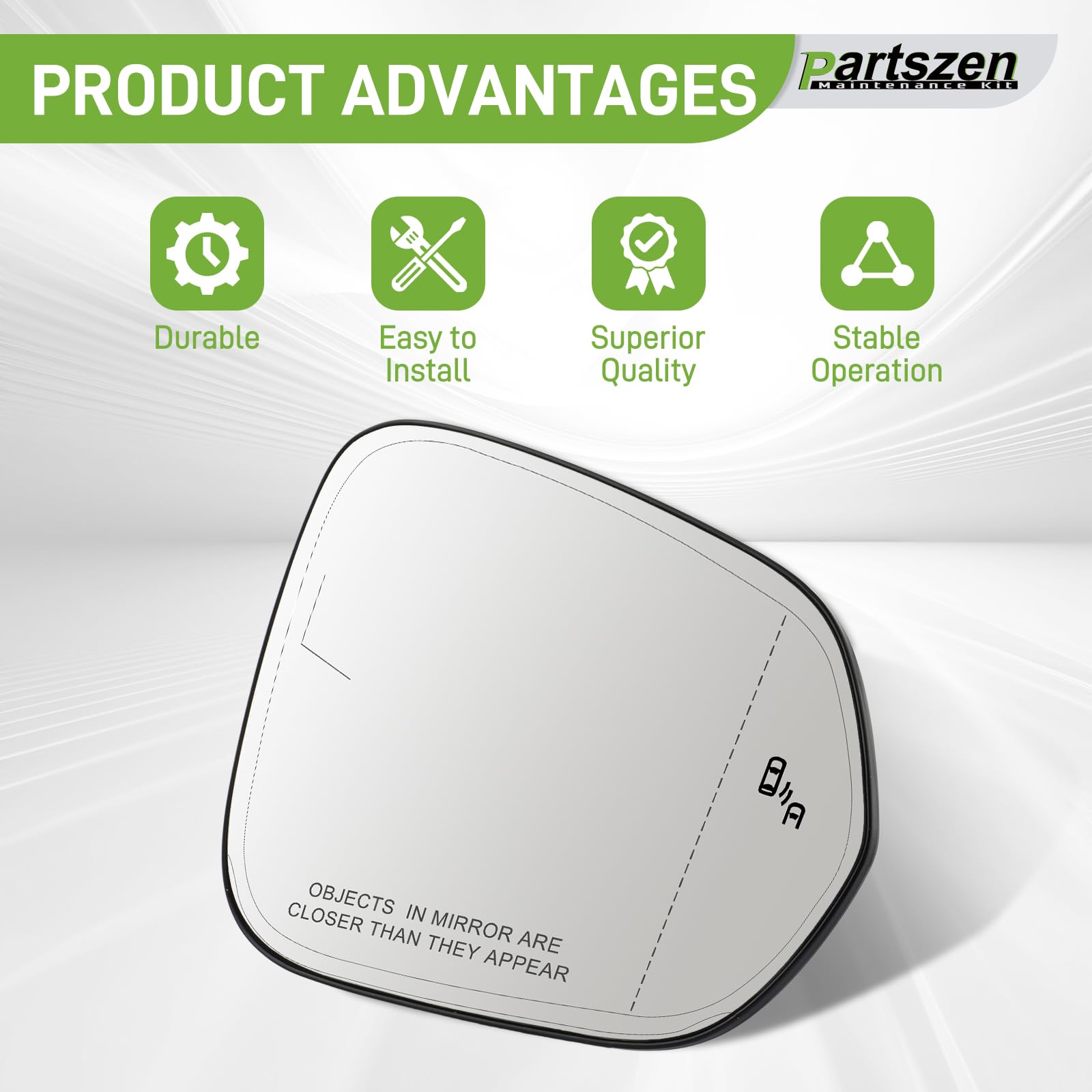 Amazon.com: partszen 879310E250 Passenger Side Mirror Glass Heated