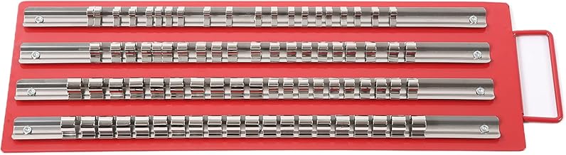 Plateau D'organisateur à Douille Portable avec des Supports de Douille 1/4 à 3/8 inch 1/2-INCH pour RÉPARATION Auto