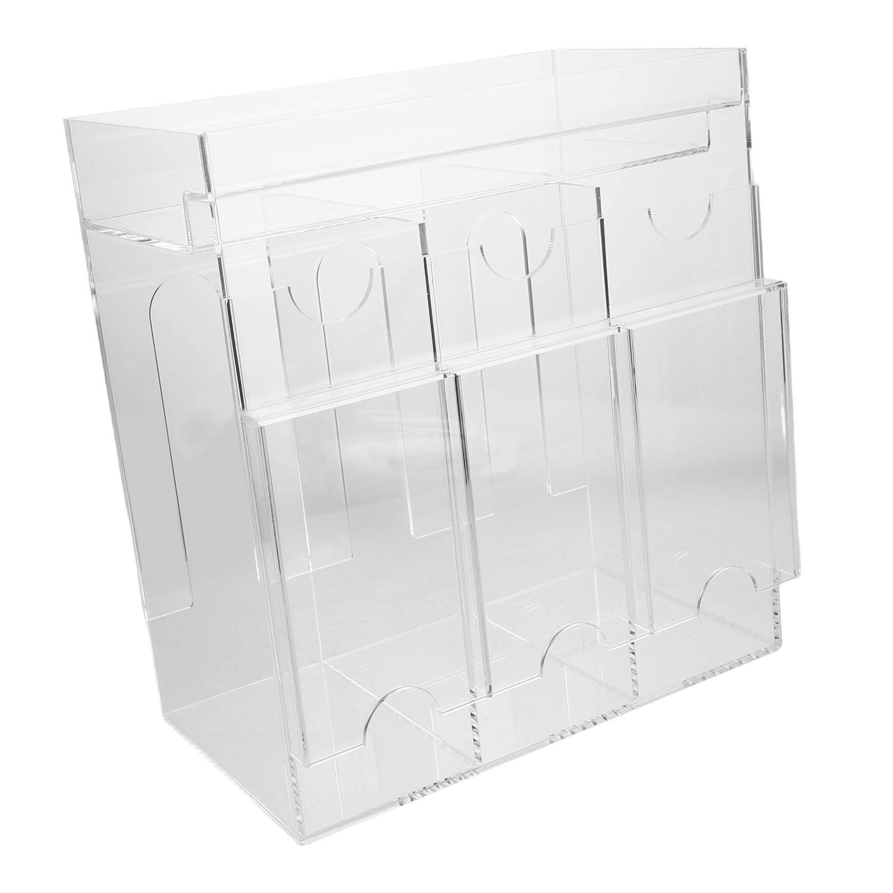 Organiseur de Cartes en Acrylique à Compartiments Multiples pour Cartes Nom