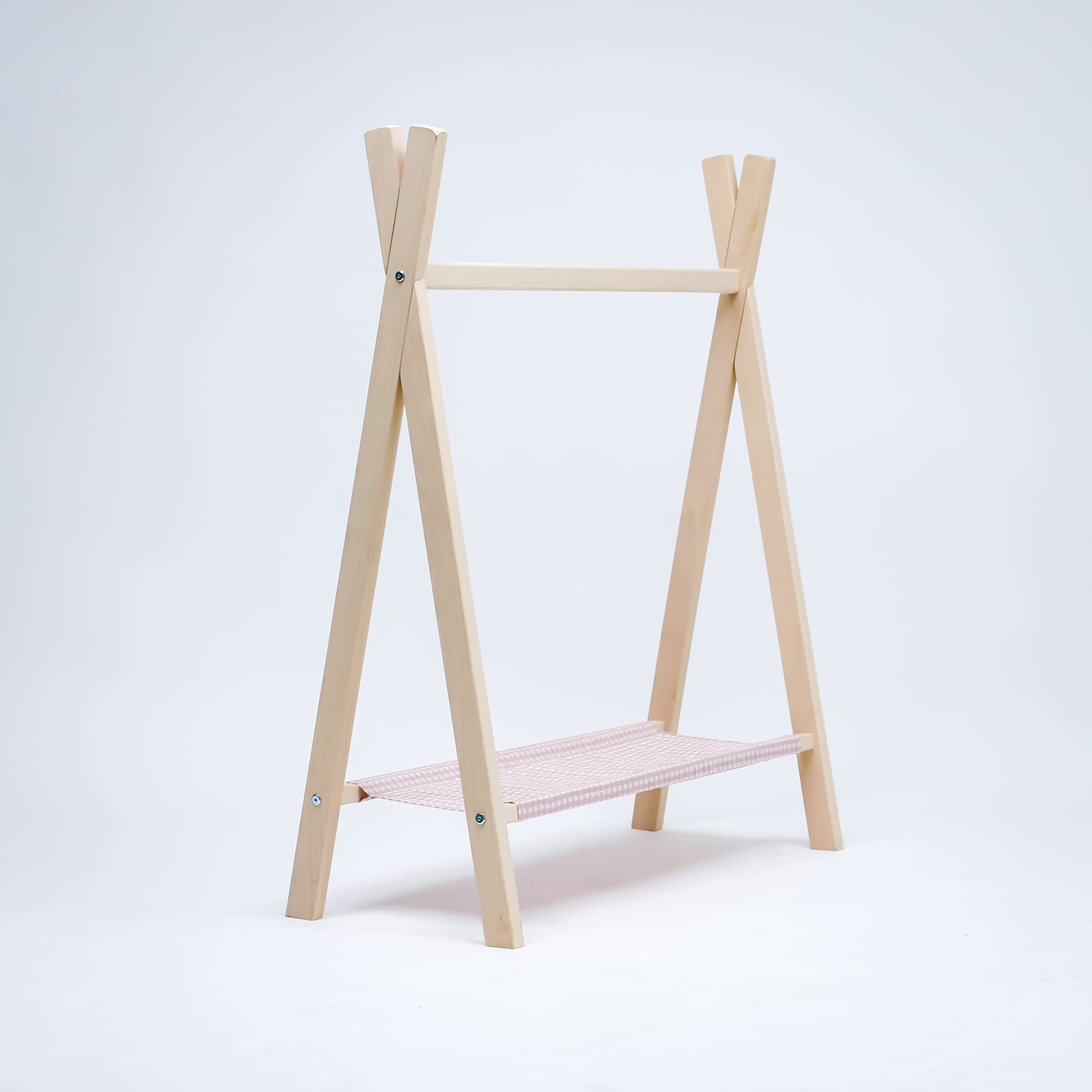 the good wood by PLASTIMYR - Perchero Infantil - Burro Ropa Infantil - Perchero de Madera - 91 x 35 x 104 cm