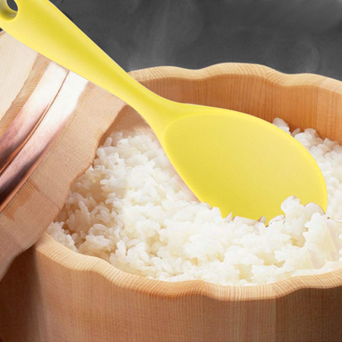 Louche De Cuisine En Silicone Résistante à La Chaleur - Grande Cuillère à Soupe Pour Sauce, Soupe, Ragoût - Coloris Aléatoire