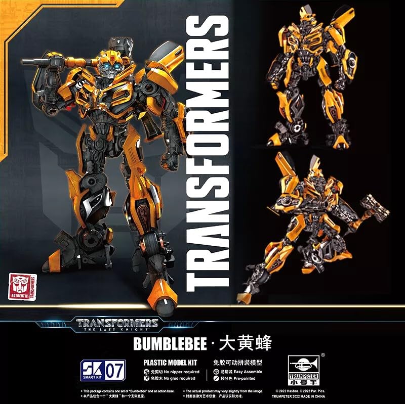 Hobbyboss Trumpeter 03105 Bumblebee The Last Knight Camero SK07 Smart Kit - Action Figure Robot, Plastique modèle Kit