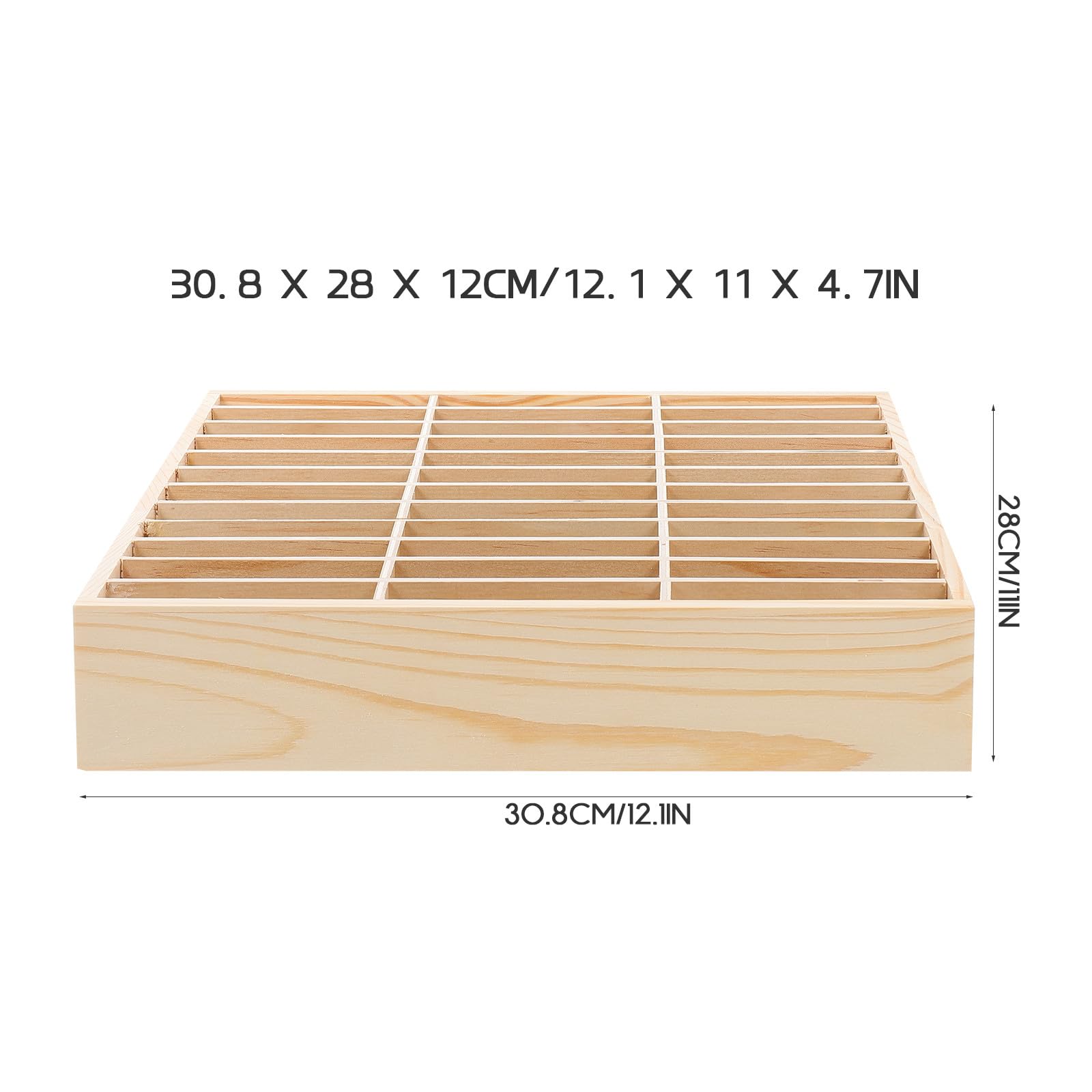 Scatola Portaoggetti Organizer da Scrivania per Cellulare Multi-griglia in Legno Semplice ed Elegante senza Sbavature, per Aula e Laboratorio