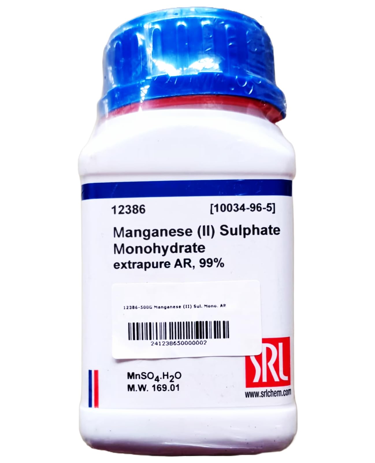 See full amazon price history chart for SRL Manganese (II) Sulphate Monohydrate extrapure AR Grade, 99%, 500Gm, CAS : 10034-96-5, Molecular Formula : MnSO4.H2O, Storage Room Temperature,Shelf Life 60 Months for laboratory and industrial use SRL Manganese (II) Sulphate Monohydrate extrapure AR Grade, 99%, 500Gm, CAS : 10034-96-5, Molecular Formula : MnSO4.H2O, Storage Room Temperature,Shelf Life 60 Months for laboratory and industrial use (B0CTF4Y4J9) Amazon Price History, Amazon Price Tracker