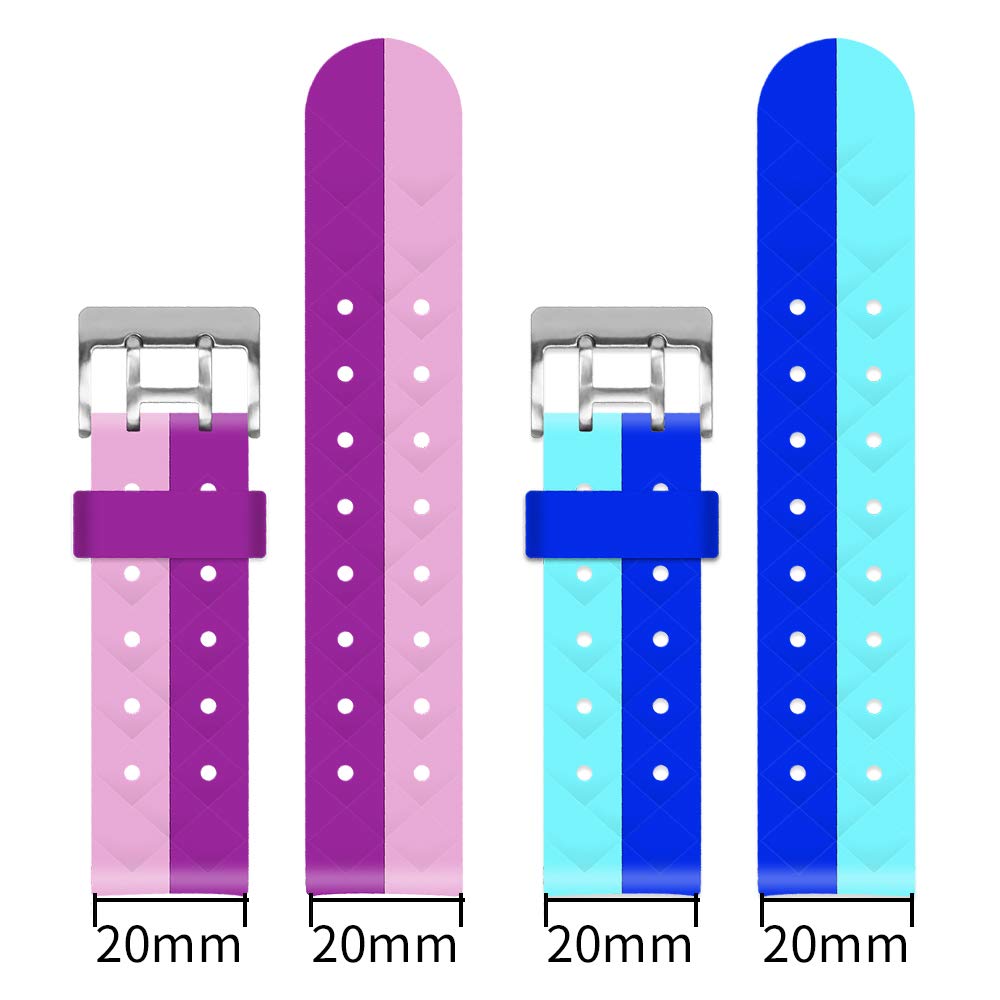 Kids Smart Watch Bandas de repuesto para de 20mm,compatible con PTHTECHUS CPROGRACE INIUPO YENISEY Silicona Correa de reloj,regalo para niñas y estudiantes
