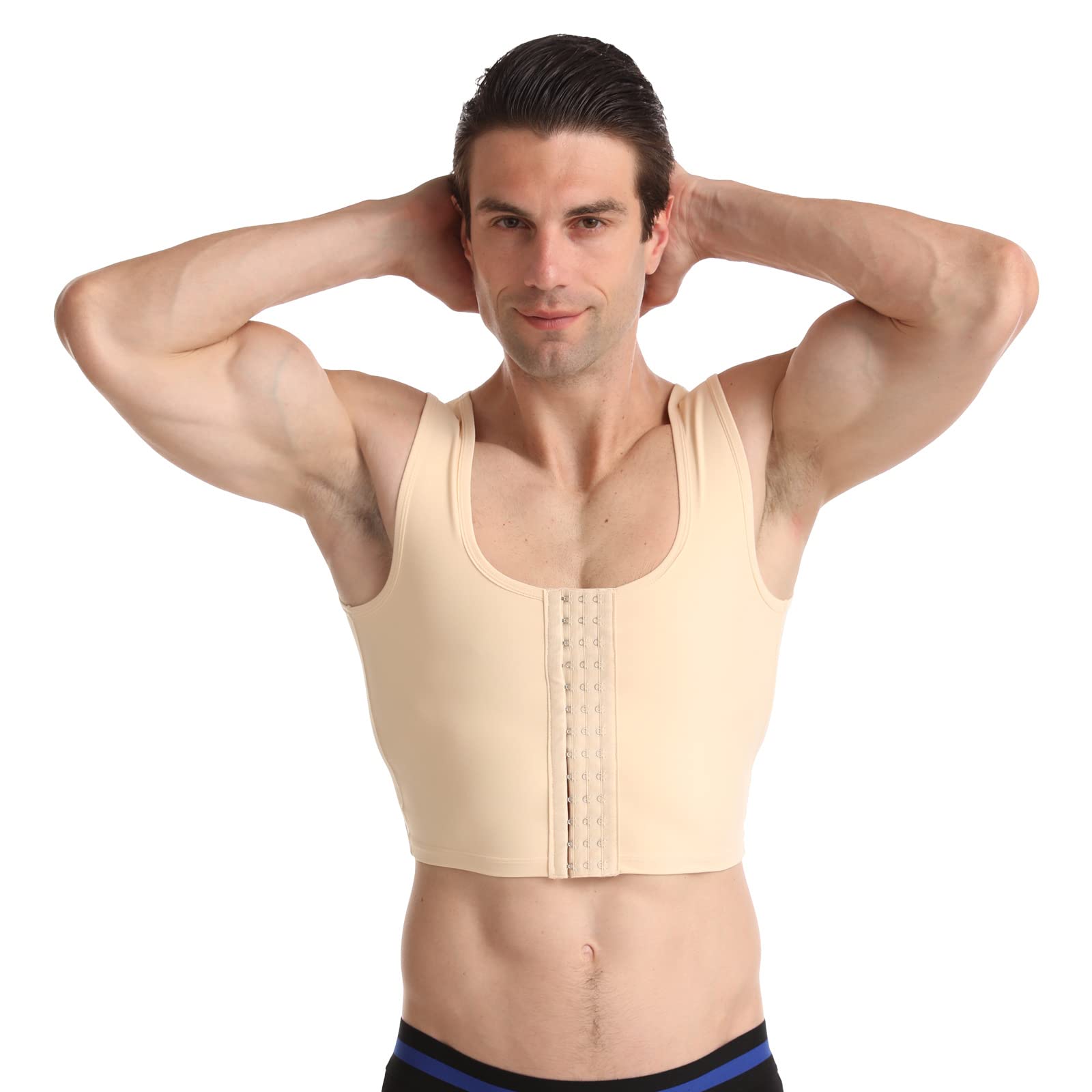 BaronHong Body Shaper Chest Binder Flat Compression 3 Rows Fermoir Buste Corset Gilets