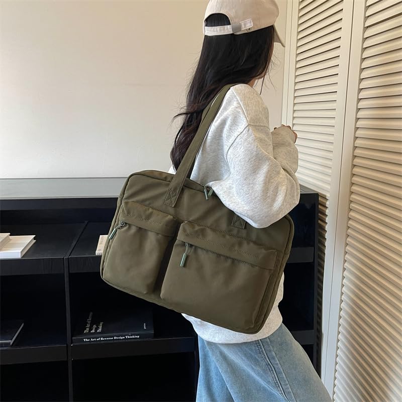 CHANGYUE Laptop-Handtasche, Aktentasche, Umhängetasche, Nylon, großes