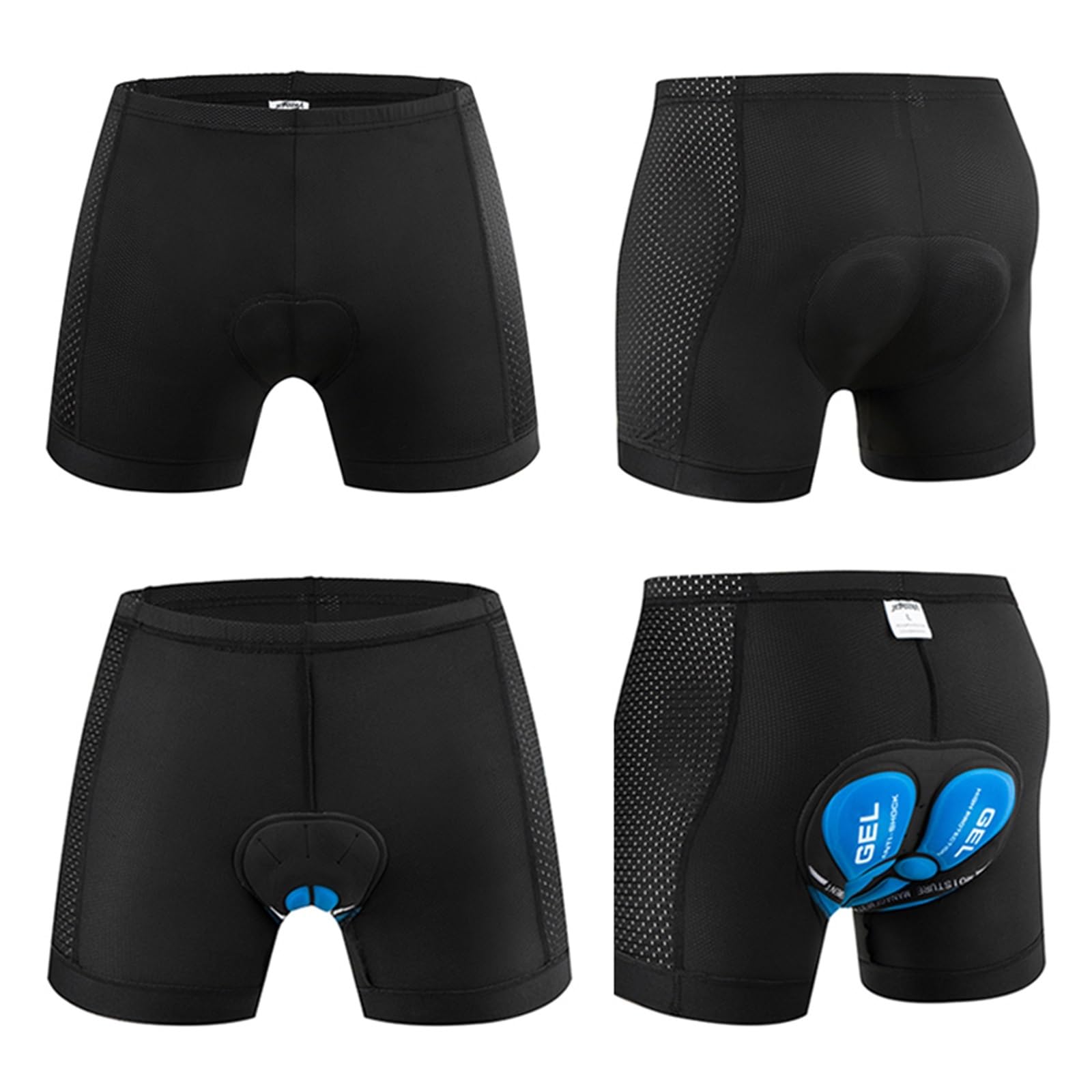 Pantaloncini da Ciclismo Pantaloncini da Ciclismo Traspiranti Uomo, 2 Pezzi, con Imbottitura in Gel 4D, Antiurto, for Mountain Bike e Bici Corsa(XL)