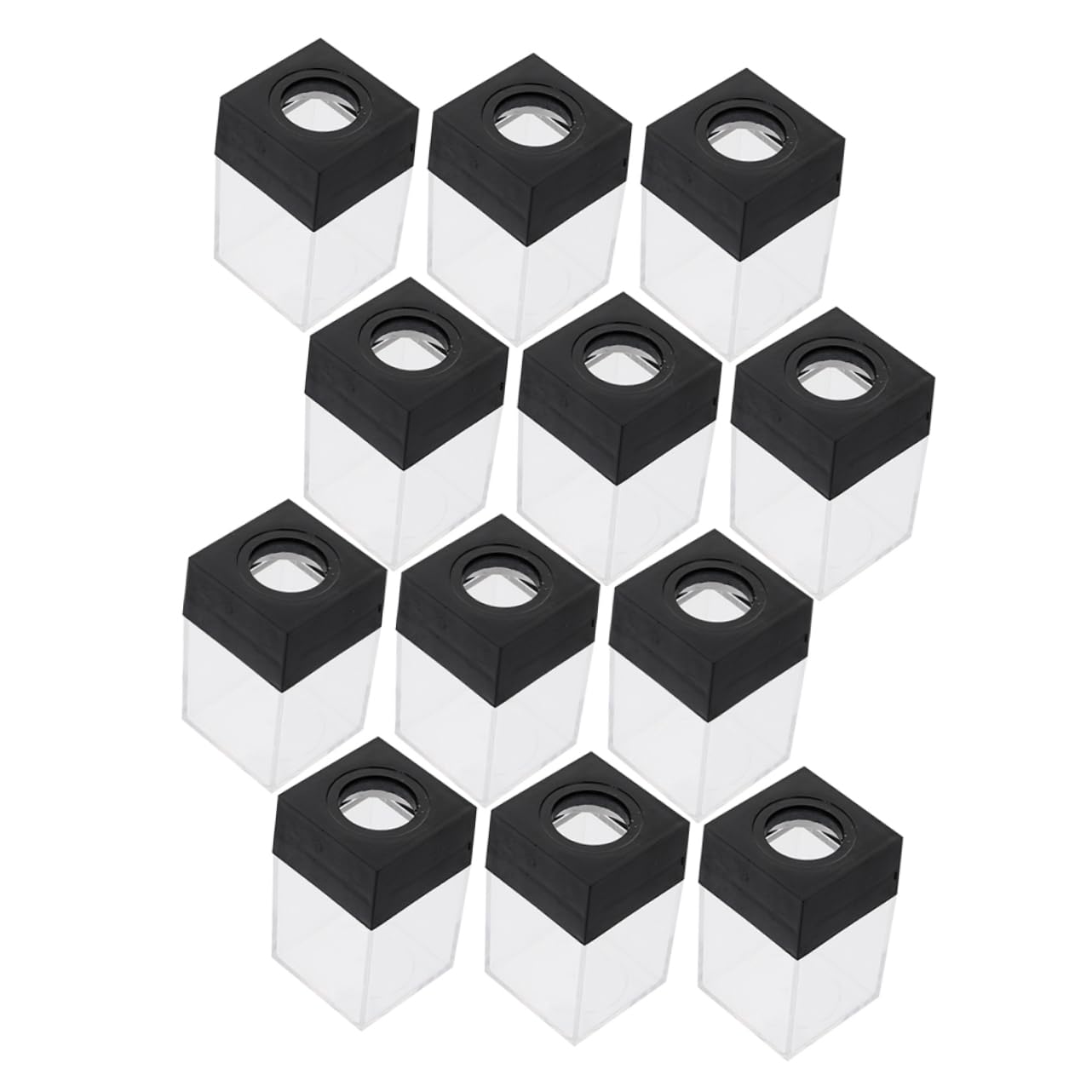 Porte-trombones magnétique SHINEOFI : lot de 12 boîtes carrées en plastique