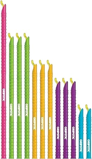 GripStic 12-Pack Assorted Bag Sealers – Airtight Reusable Chip Bag Clips for...