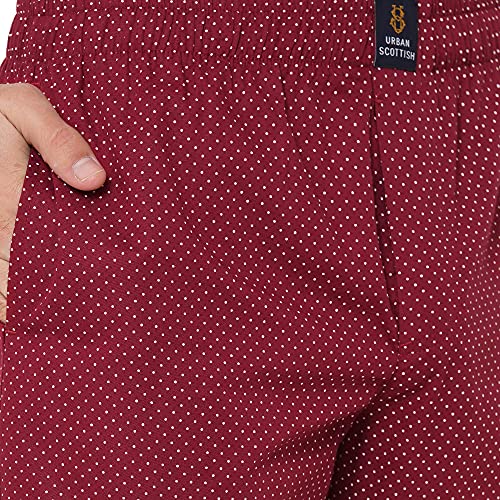 Image of Urban Scottish Men's Lounge Pants 100% Cotton Men's Lounge Night Pant Comfortable Leisure-Wear Lower with an Elastic Waist-Band and Regular Fit Track Pants, Machine Washable Stay at Home