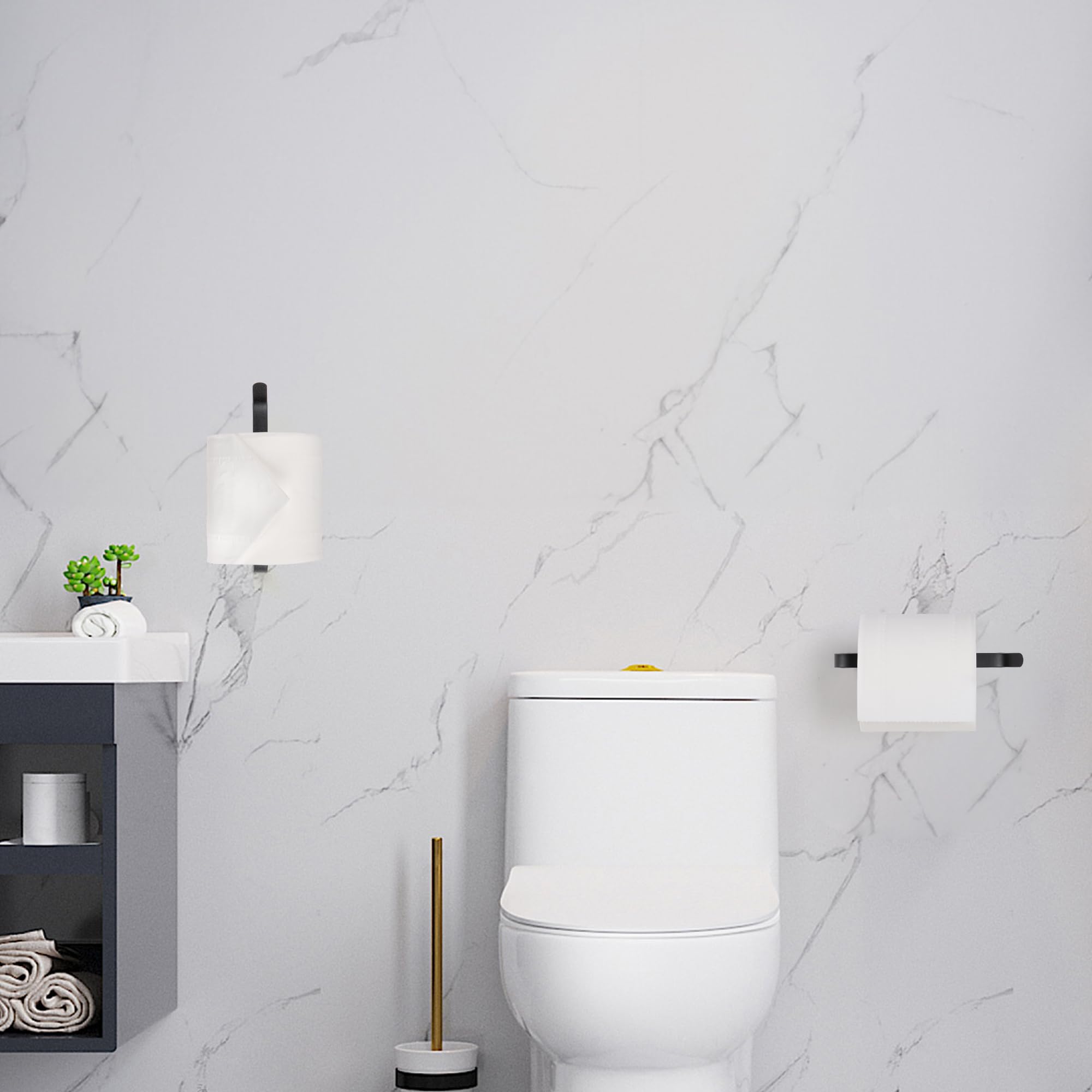 Groleca Toilet Paper Holder Tissue Holder Toilet Roll Holder Black — Amazon image 7